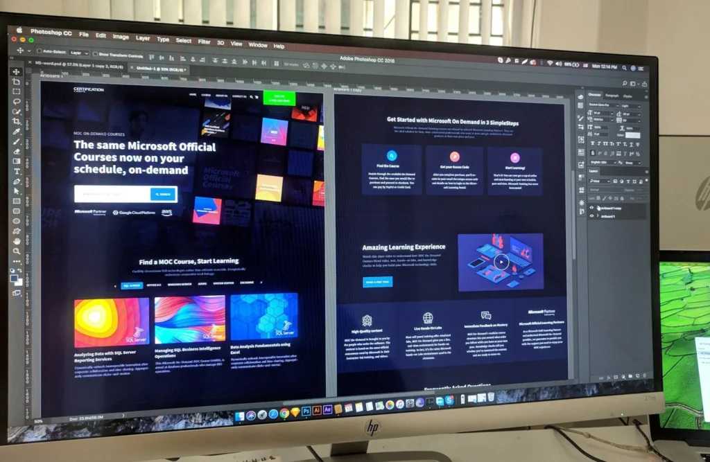 Design visual for website design santa monica